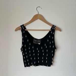 Vintage beaded crop top